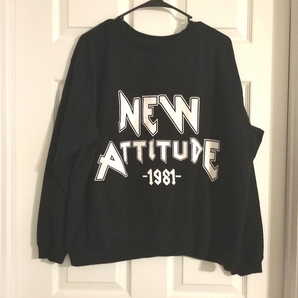 Sz 18/20 Ashley Stewart Crew Sweatshirt 'New Attitude 1981'